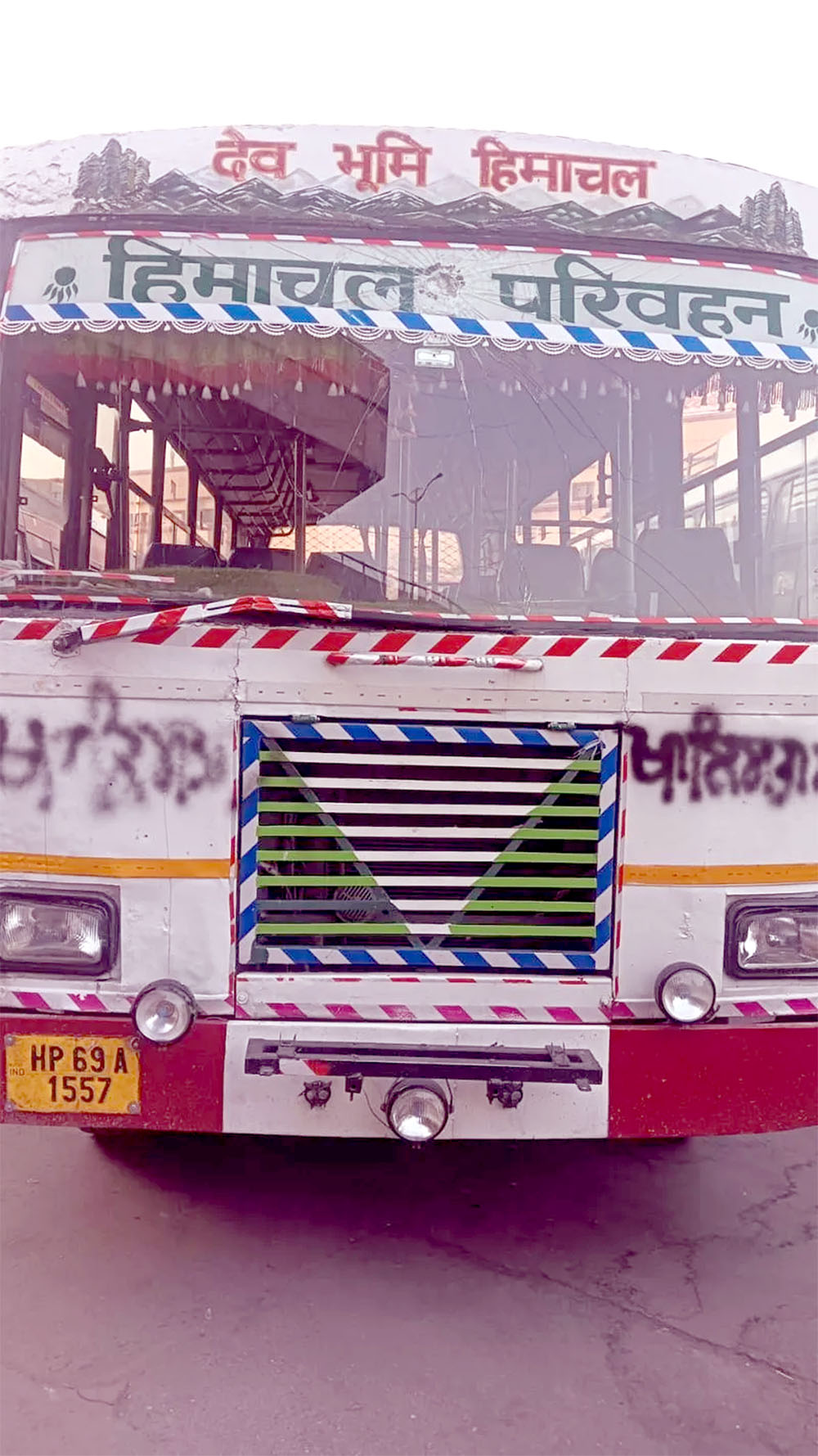 4 Himachal Transport buses vandalized in Amritsar.